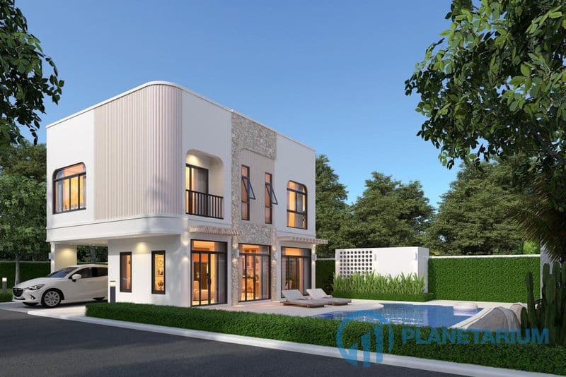 Modern Mediterranean Pool Villa — photo 1