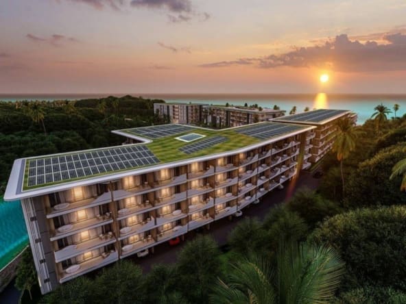 A building with solar panels on the roof